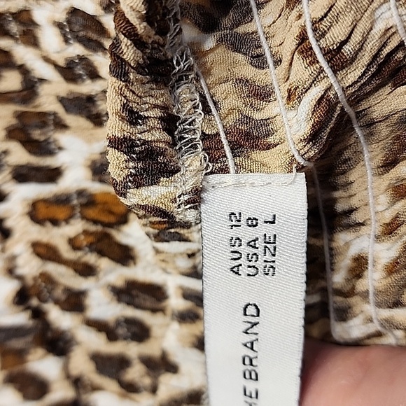 Faithful the Brand Ilaria Smocked Leopard Print Mini Dress Size‎ Large - Picture 13 of 16